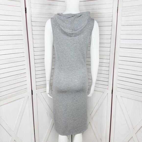 Active USA Sleeveless Hoodie Sheath Dress Grey Small - Picture 4 of 12